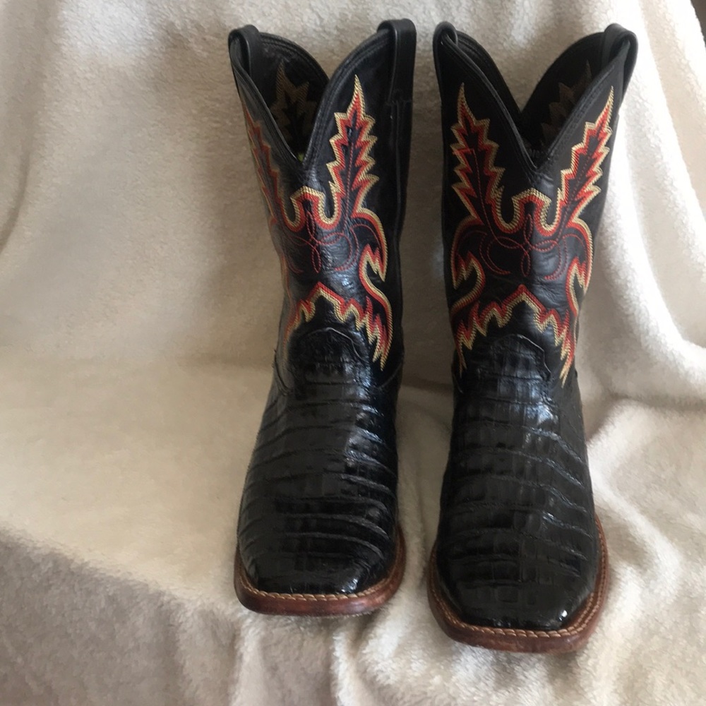 Larry Mahan Men’s Alligator Cowboy Boots
